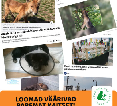 Pressiteade: Loomad väärivad paremat kaitset!