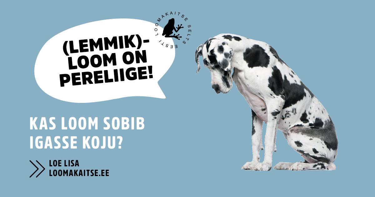 Eesti Loomakaitse Selts (ELS) juhib tähelepanu, et lemmiklooma võtt toob kaasa arvestava elumuutuse, mille tõttu ei tohiks olla lemmiklooma võtmine kergekäeline